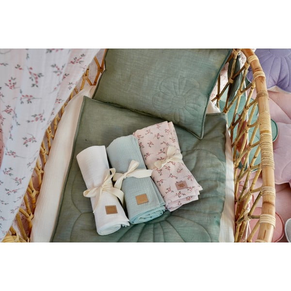 Smėlio spalvos muslino antklodė kūdikiams 100x100 cm Cream - Moi Mili-image-1