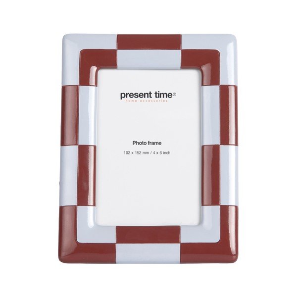 Bordo spalvos/šviesiai mėlynos spalvos iš poliesterinės dervos rėmas 16x21 cm Firenze – PT LIVING