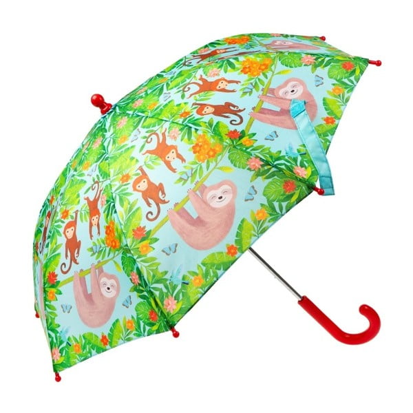Žalias skėtis su lėliuko motyvu Sass & Belle Boho