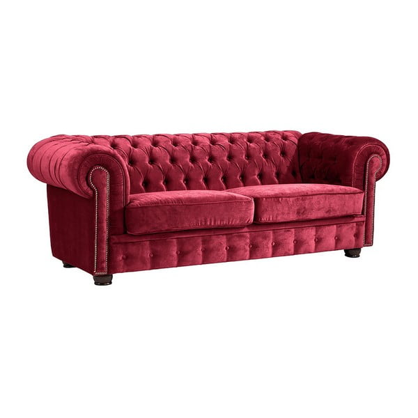 Raudona sofa "Max Winzer Norwin Velvet", 174 cm