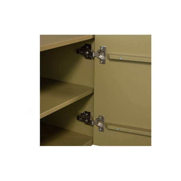 Iš pušies masyvo TV spintelė khaki spalvos 200x53x46 cm Basu – WOOOD-image-4
