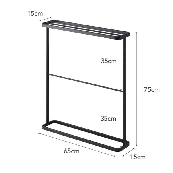 Juodas rankšluosčių laikiklis YAMAZAKI Tower-image-2