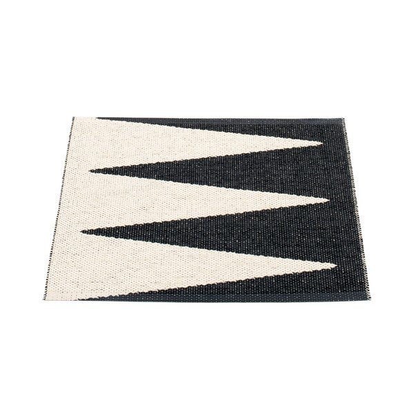 Juodos ir baltos spalvos lauko ir vidaus kilimas 70x60 cm Vivi Black – Pappelina