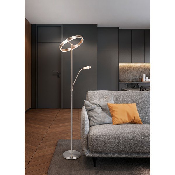 Pastatomas šviestuvas sidabrinės spalvos LED (aukštis 180 cm) Willis – Trio-image-1