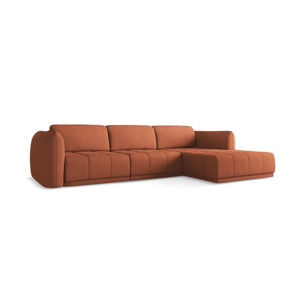 Oranžinės spalvos kampinė sofa (su dešiniuoju kampu) Hoku – Makamii-image-3