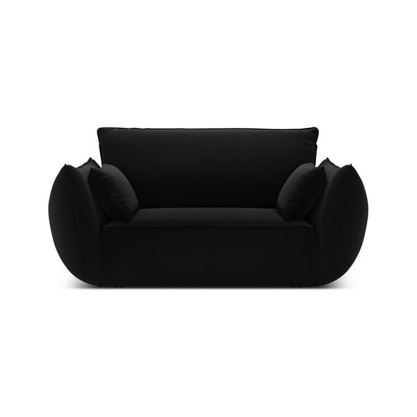 Juodos spalvos iš velveto krėslas Vanda – Mazzini Sofas-image-2