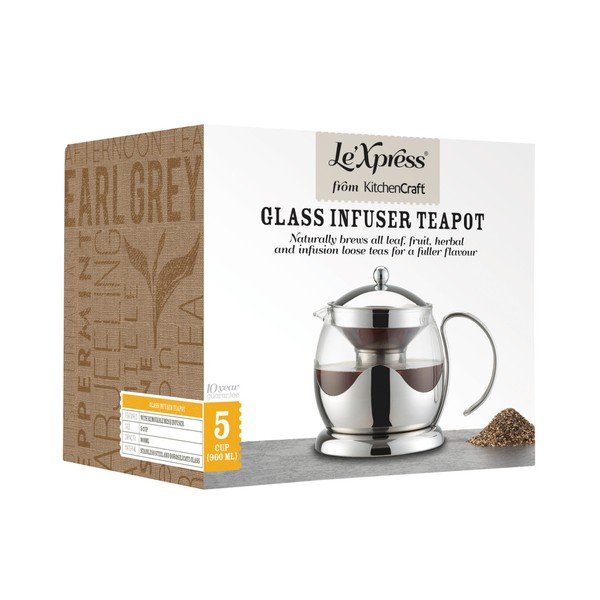Arbatinukas su nerūdijančio plieno sieteliu "Kitchen Craft", 900 ml-image-2