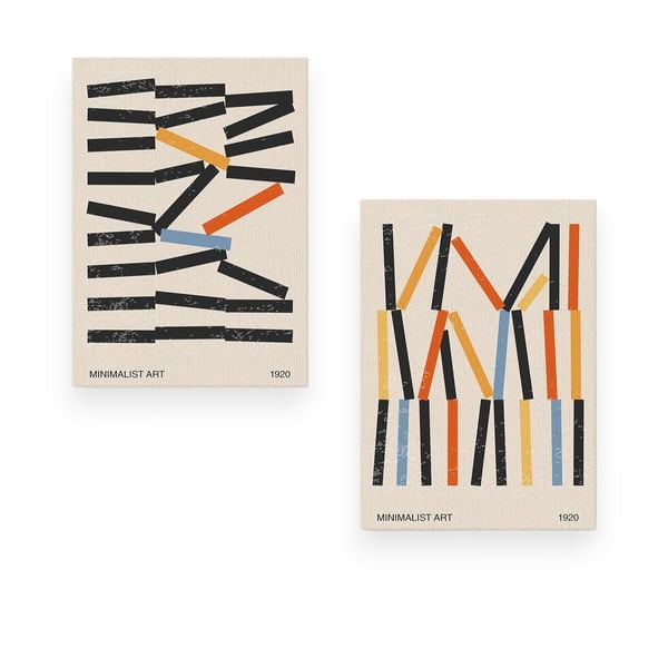 Paveikslai 2 vnt. 50x70 cm Lines – Wallity