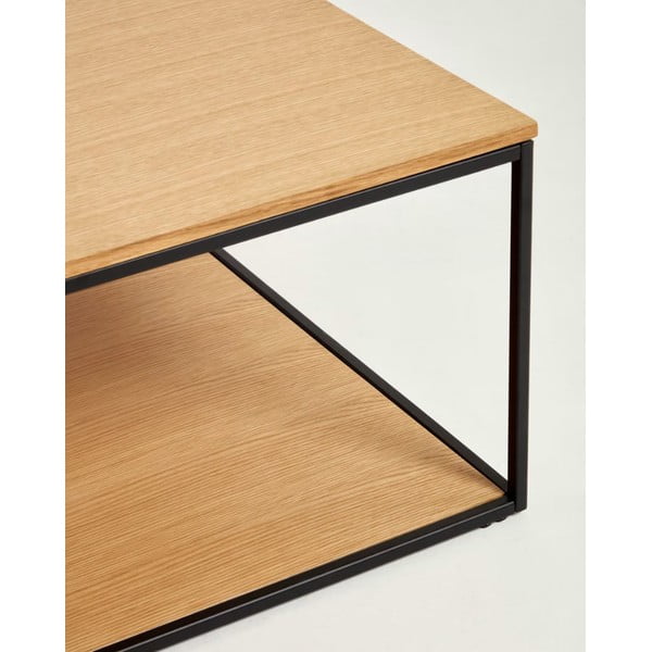 Žurnalinis staliukas su ąžuoliniu stalviršiu 80x80 cm Yona - Kave Home-image-4