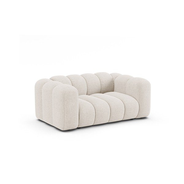 Kreminės spalvos sofa iš šenilinio audinio 170 cm Lupine – Micadoni -image-1
