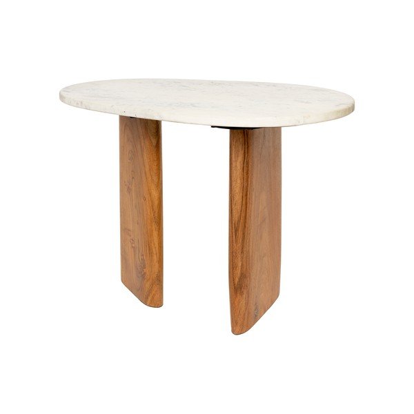 Su marmuriniu stalviršiu šoninis stalas 37x56 cm Tanda – White Label-image-3