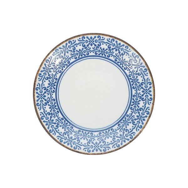 Baltos spalvos/mėlynos spalvos iš porceliano  dubuo ø 25,5 cm Azul – BonBistro-image-4