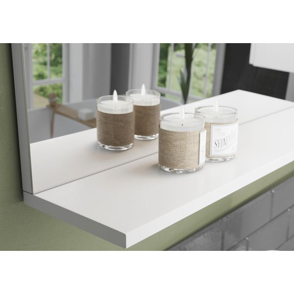 Sieninis veidrodis su apšvietimu/su lentyna 76x75 cm – Germania-image-1