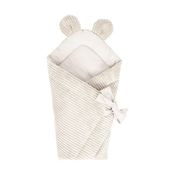 Smėlio spalvos iš kordinio velveto kūdikio vystyklas 35x65 cm – Meowbaby