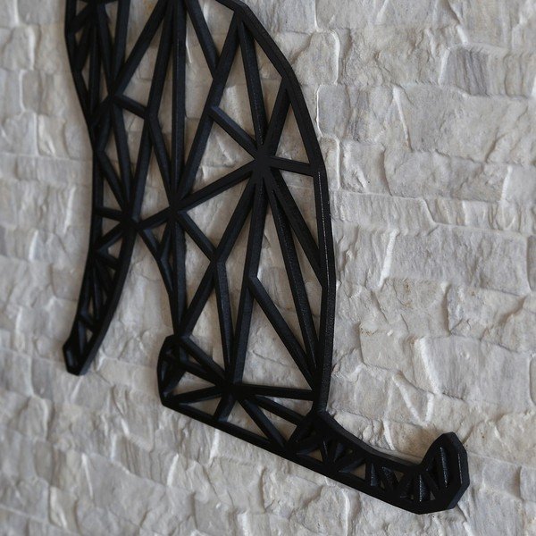 Juoda sienų dekoracija "Juoda katė", 39 x 65 cm-image-2