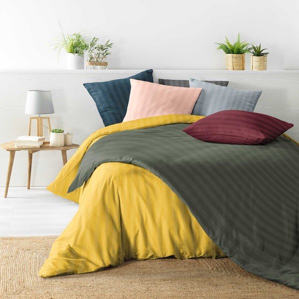 Iš mikropluošto dvigulė/itin ilga patalynė mėlynos spalvos 240x220 cm Cleo – douceur d'intérieur-image-3