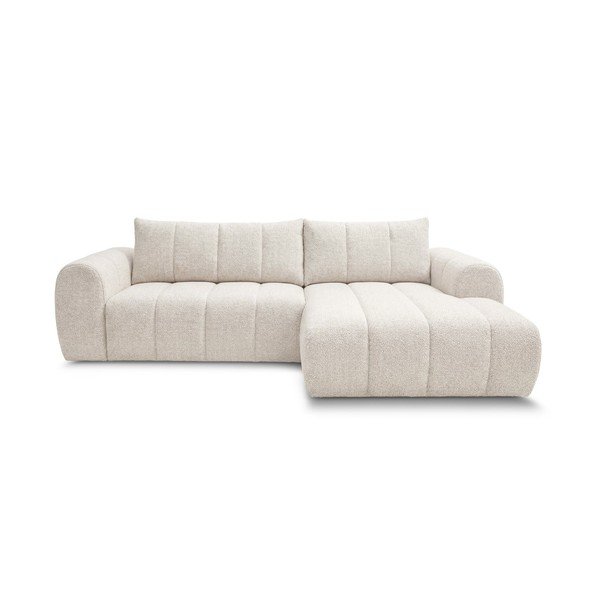 Smėlio spalvos kampinė sofa (su dešiniuoju kampu/su gultu) Nesty – Bobochic Paris