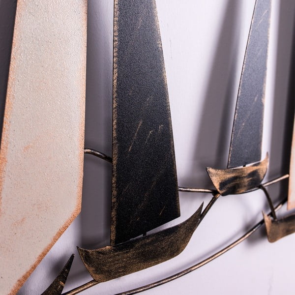 Metalinė sienų dekoracija 117x52 cm Ocean - Wallity-image-3