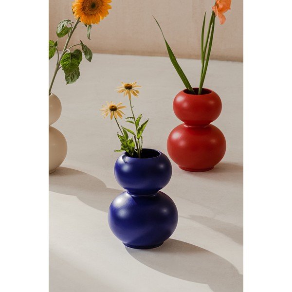 Tamsiai mėlynos spalvos iš keramikos vaza (aukštis 36 cm) Tuga – noo.ma-image-3