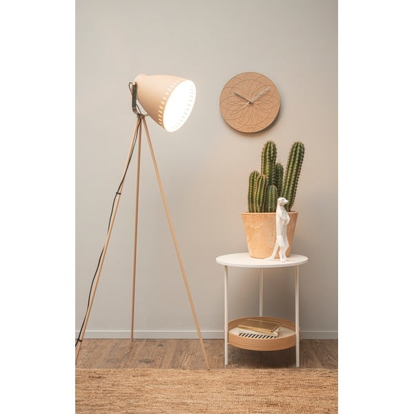 Smėlio spalvos grindų šviestuvas su sidabrinėmis detalėmis Leitmotiv Mingle-image-1