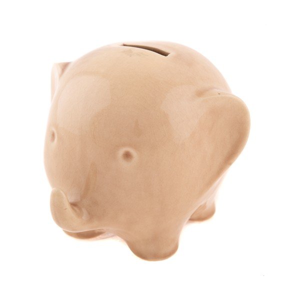 Ruda keraminė Dakls Dramblio taupyklė, 11,5 cm aukščio