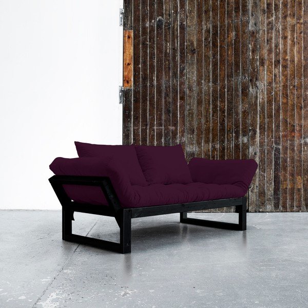 Kintama sofa "Karup Edge" juoda/ violetinė slyva-image-1