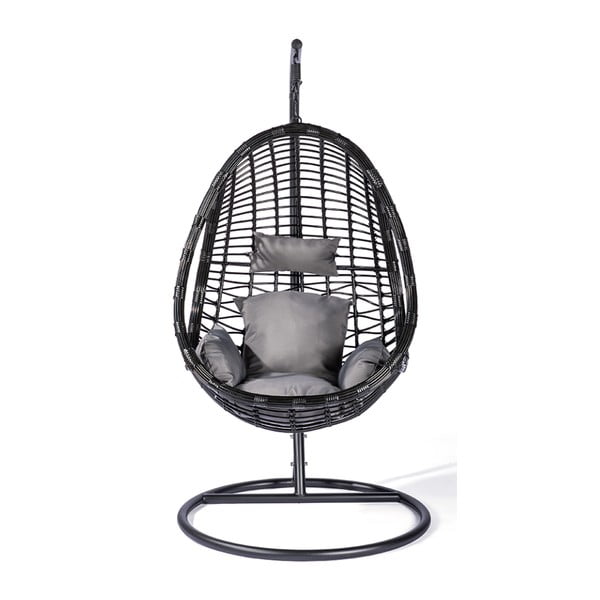 Tamsiai pilka pakabinama kėdė iš dirbtinio ratano Bonami Selection Tahiti-image-1