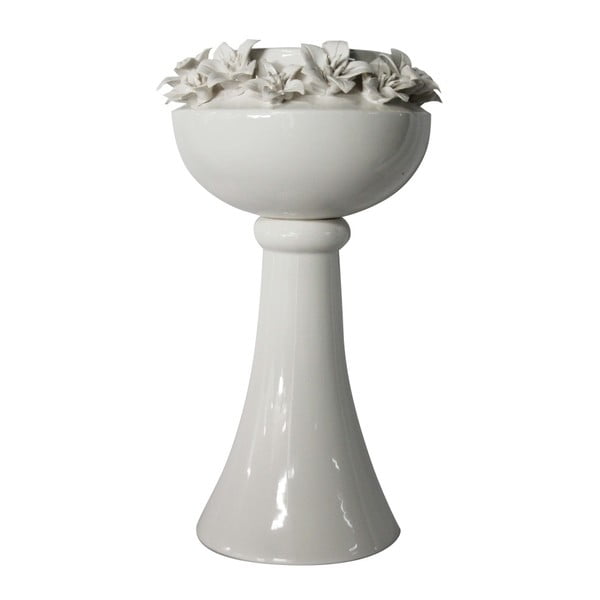 Balta keraminė vaza Mauro Ferretti Lilium, aukštis 39 cm