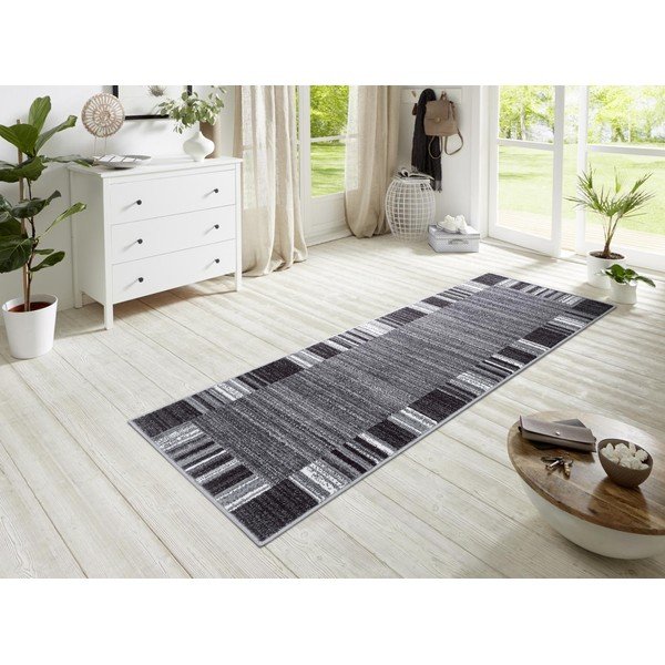Pilkos/smėlio spalvos kiliminis takelis 200x67 cm Border - Hanse Home-image-1