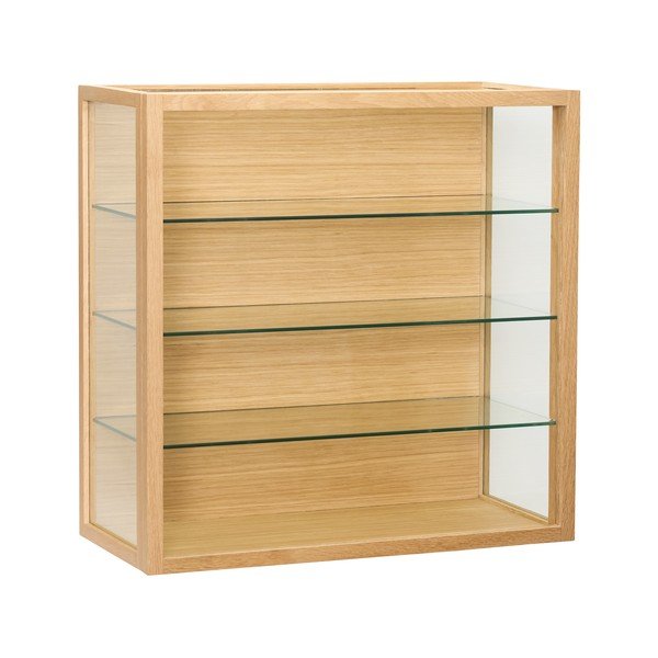 Natūralios spalvos pakabinama vitrina iš ąžuolo 60x60x27 cm Poetic – Hübsch