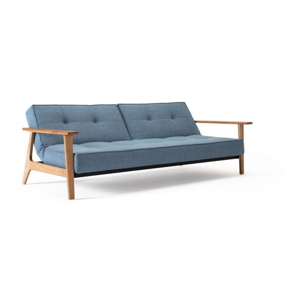 Šviesiai mėlyna sofa-lova Innovation Splitback Frej Mixed Dance Light Blue