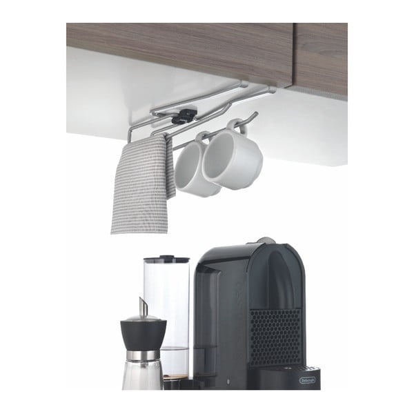 Pakabinamas laikiklis puodeliams, stiklinėms ar virtuviniams rankšluosčiams Metaltex, 8 cm ilgio-image-4
