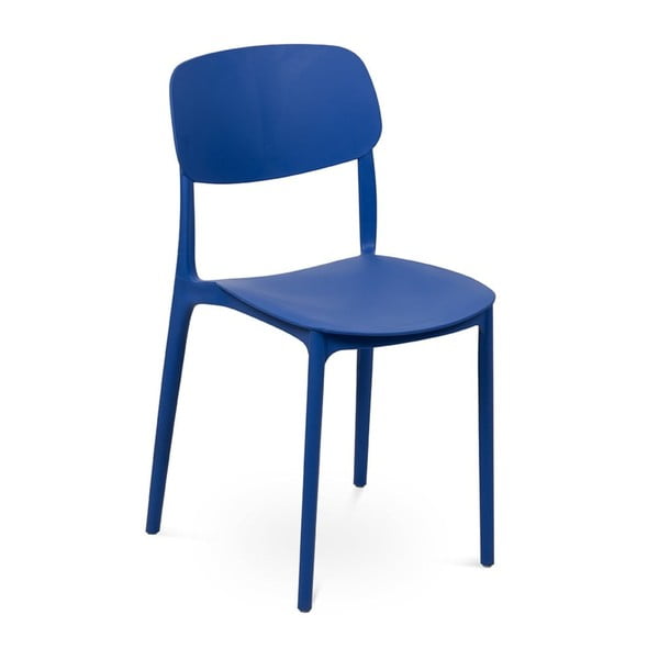 Mėlynos spalvos plastikinė sodo kėdė Hébé – Bonami Essentials