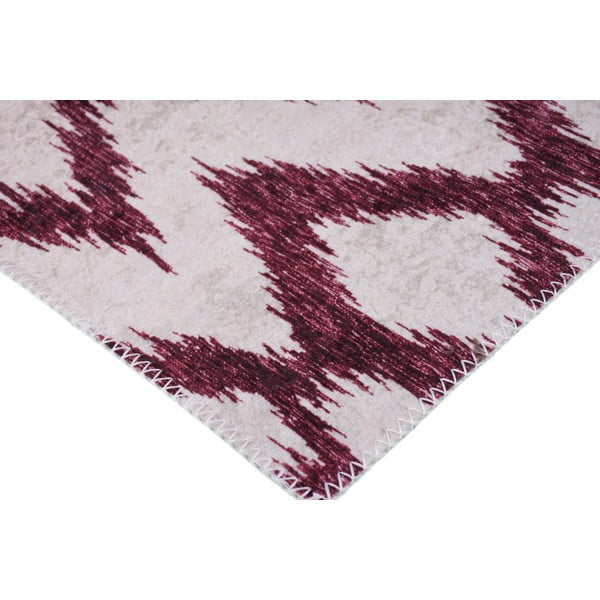 Bordo/baltas plaunamas kilimas 160x230 cm - Vitaus-image-2