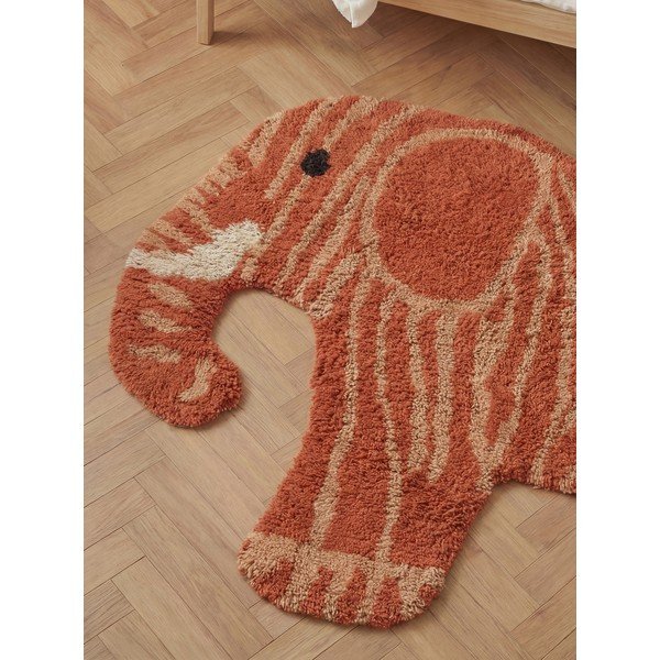 Skalbiamas/rankų darbo terakotos spalvos iš medvilnės vaikiškas kilimas 75x120 cm Snuggle Elodie – Hanse Home-image-2