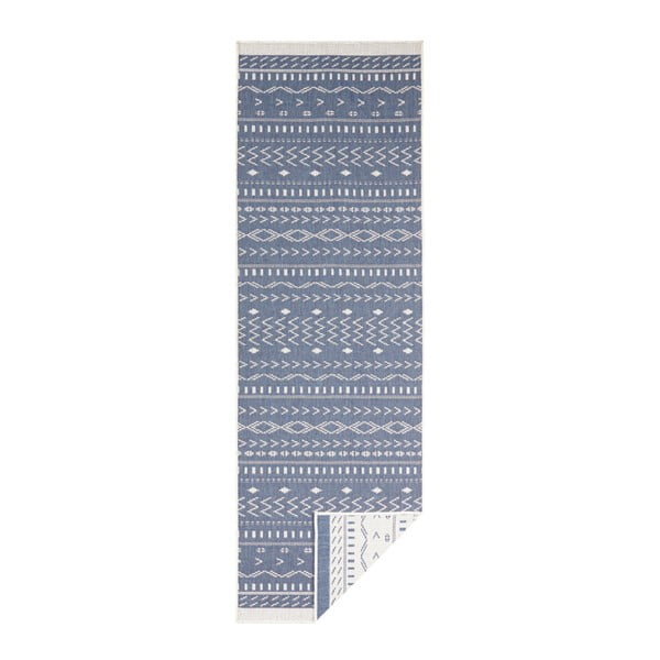 Mėlynos ir kreminės spalvos lauko kilimas NORTHRUGS Kuba, 80 x 250 cm-image-2