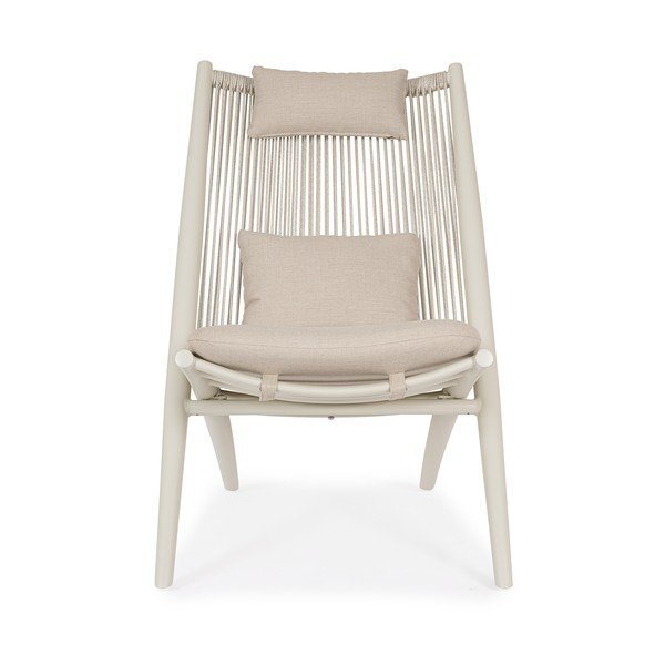 Smėlio spalvos metalinis sodo krėslas Aloha – Bizzotto-image-2