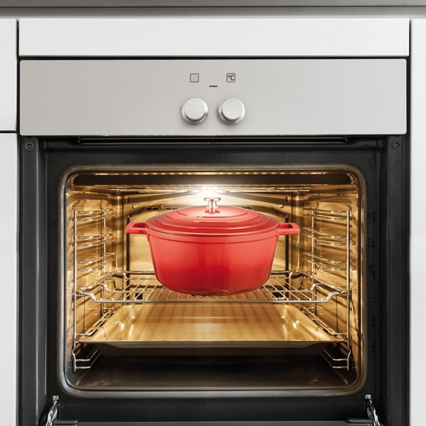 Nepridegantis indukcinis puodas su dangčiu 6,8 l Bordeaux - Tescoma-image-1