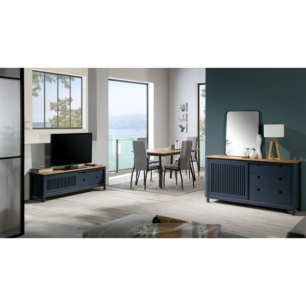 Pilka medinė komoda Marckeric Bruna-image-1