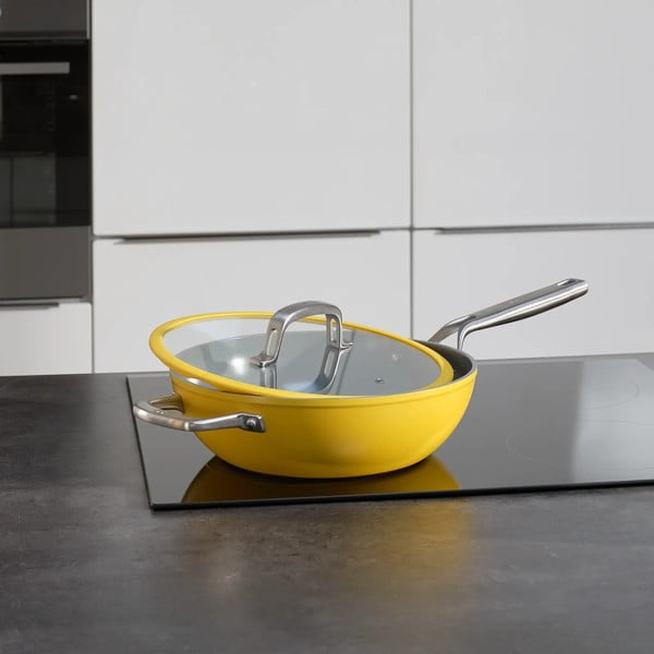 Wok keptuvė su dangčiu/su keramine danga ø 28 cm Meda 3.0 – FABINI-image-1