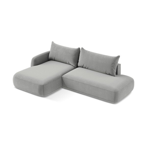 Šviesiai pilkos spalvos sulankstoma kampinė sofa (su kairiuoju kampu/su gultu) Hale – Makamii-image-4