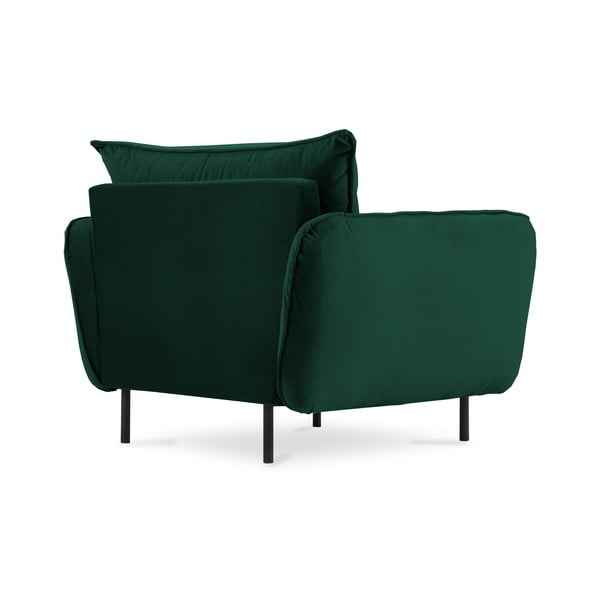 Tamsiai žalias aksominis fotelis Vienna - Cosmopolitan Design-image-3