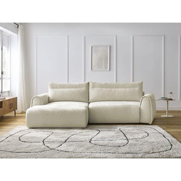 Kampinė sofa smėlio spalvos Aden – Bobochic Paris-image-1