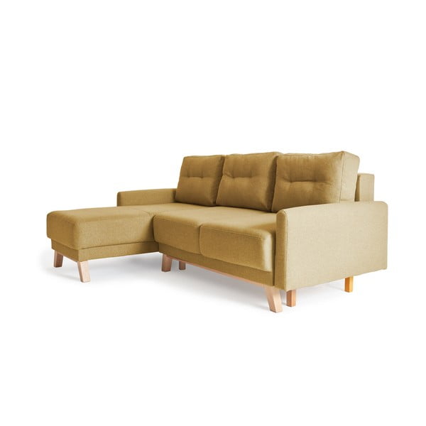 Geltona modulinė kampinė sofa-lova Bonami Selection Pop-image-4
