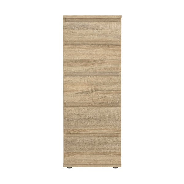 Aukšta šoninė spintelė natūralios spalvos iš ąžuolo 40x107 cm Nova – Tvilum