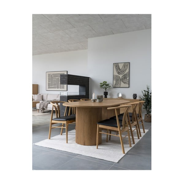 Iš dirbtinės odos valgomojo kėdė juodos spalvos/natūralios spalvos Artenara – House Nordic-image-3