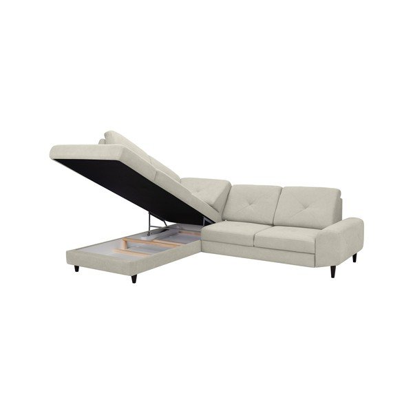 Smėlio spalvos kampinė sofa lova "Windsor & Co Sofos", kairysis kampas Beta-image-4
