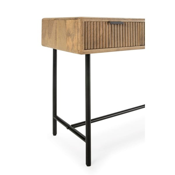 Natūralios spalvos iš mango masyvo konsolinis staliukas 38x100 cm Mundra – MOME-image-4