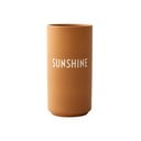 Garstyčių geltonumo porcelianinė vaza Design Letters Sunshine, aukštis 11 cm