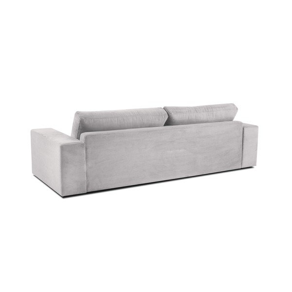 Šviesiai pilka aksominė sofa-lova Milo Casa Donatella-image-3